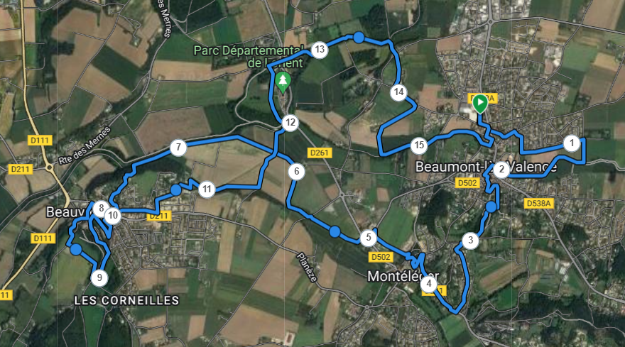 Parcours du 16km